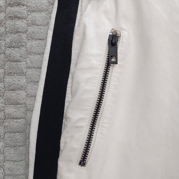 Rag N Bone Simone Pants-High Rise-Cigarette-White with Black Stripe-Sz 6 - Picture 4 of 11